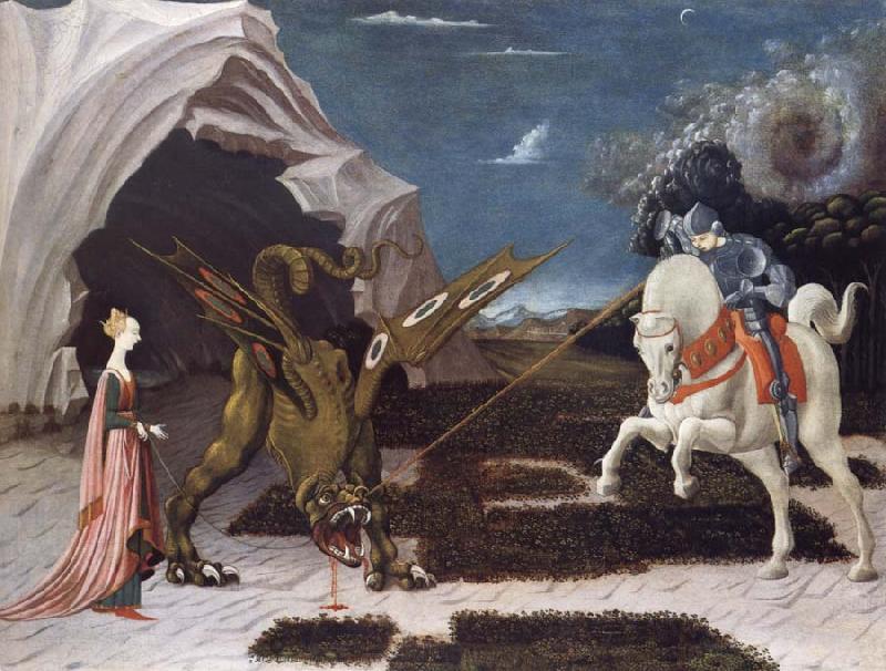 Paolo Ucello Saint George,the Princess and the Dragon oil painting picture